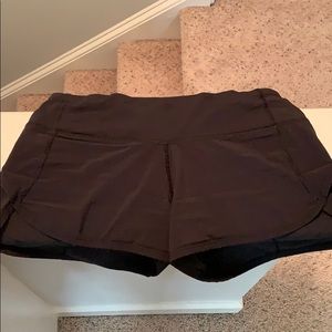 Dark gray/black lululemon shorts